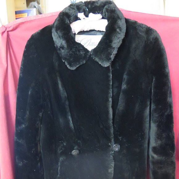 Authentic Sheared Black Beaver Fur Jacket Headband Belt - Picture 4 of 13